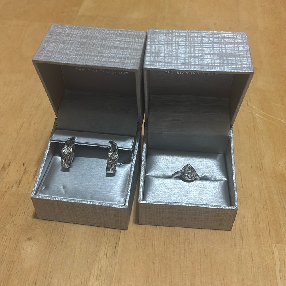 Sales sterling silver Ring and Earrings set - Picture 4 of 4
